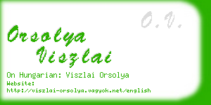 orsolya viszlai business card